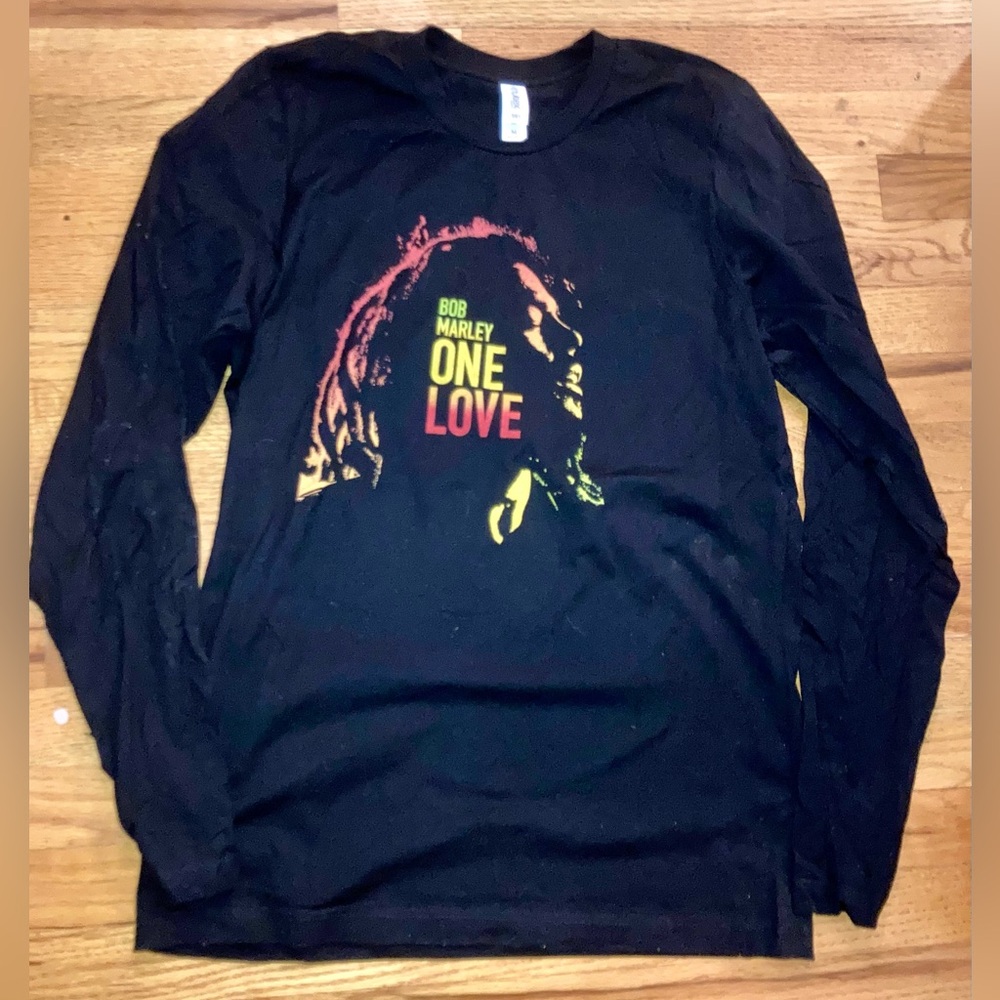 Bob Marley NWOT One Love Long Sleeve T-shirt Movie Exclusive Blac- Medium Unisex